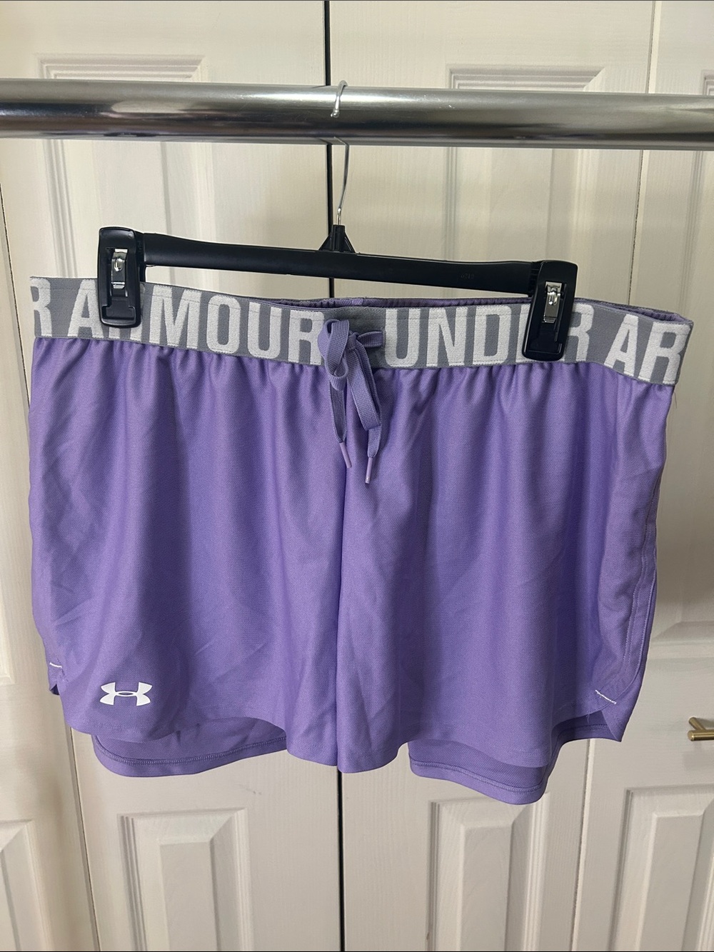 Under Armour Purple Women's Play Up Shorts w/ Gray Waistband SZ L